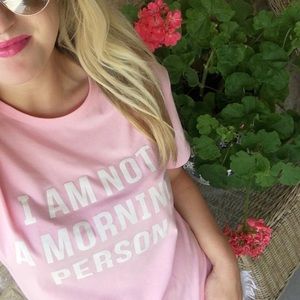 “I am not a morning person” short sleeve T-shirt